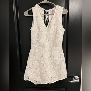White lace romper